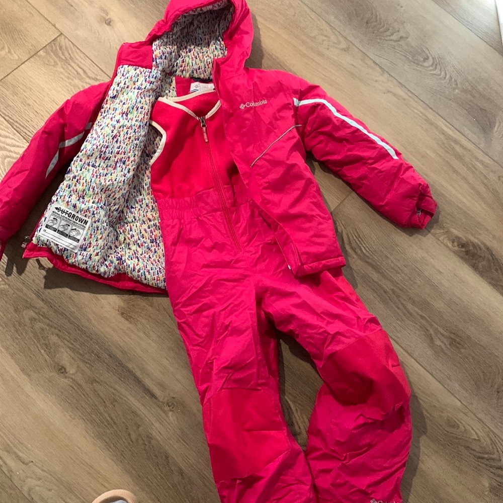 Columbia girls ski bib and jacket